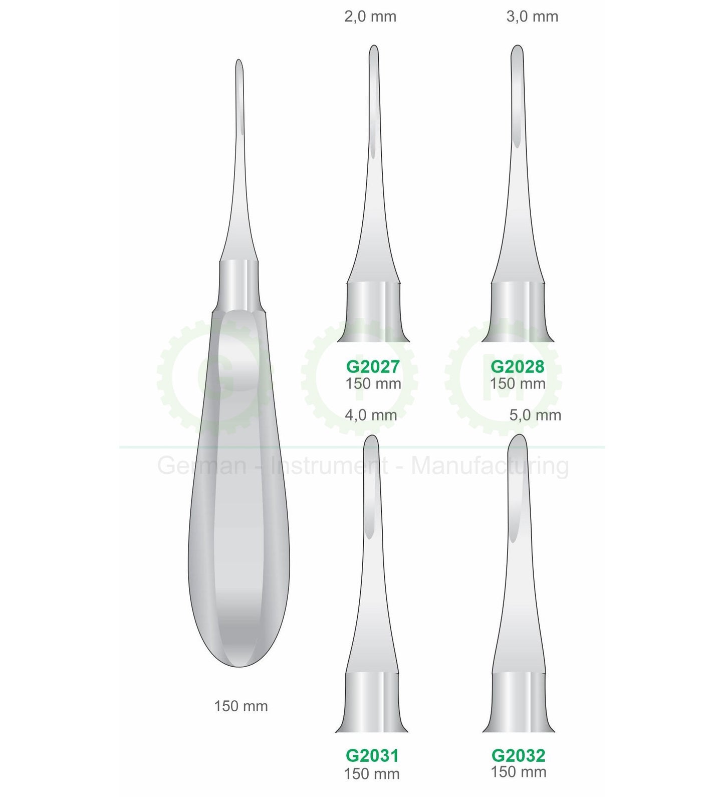 Straight Luxators | Dental Root Elevator Instruments