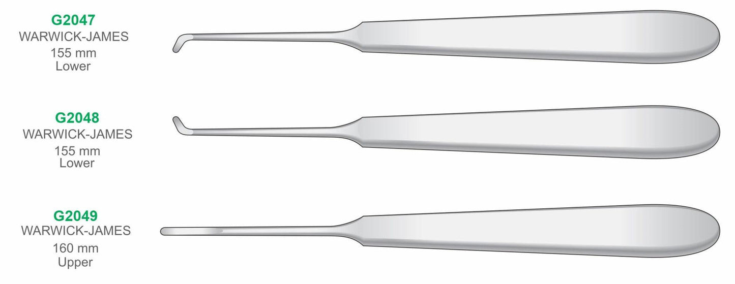 Warwick-James Elevators G2047-G2049 155mm & 160mm Handle | Dental Surgical Instruments Pakistan GIM Instruments