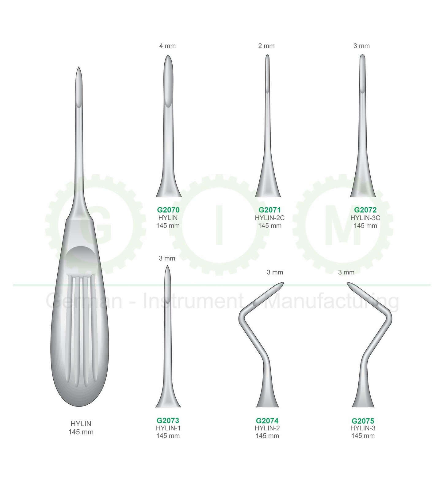 Premium Dental Hylin Root Elevators