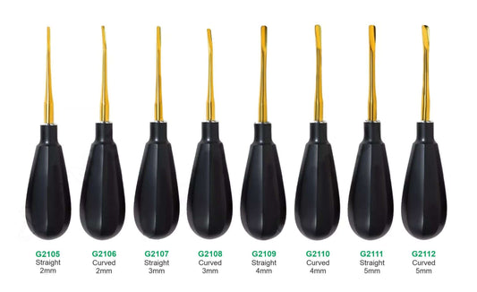 Premium Luxator Elevator Black and Gold Dental Surgical Instrument Set GIM Instruments