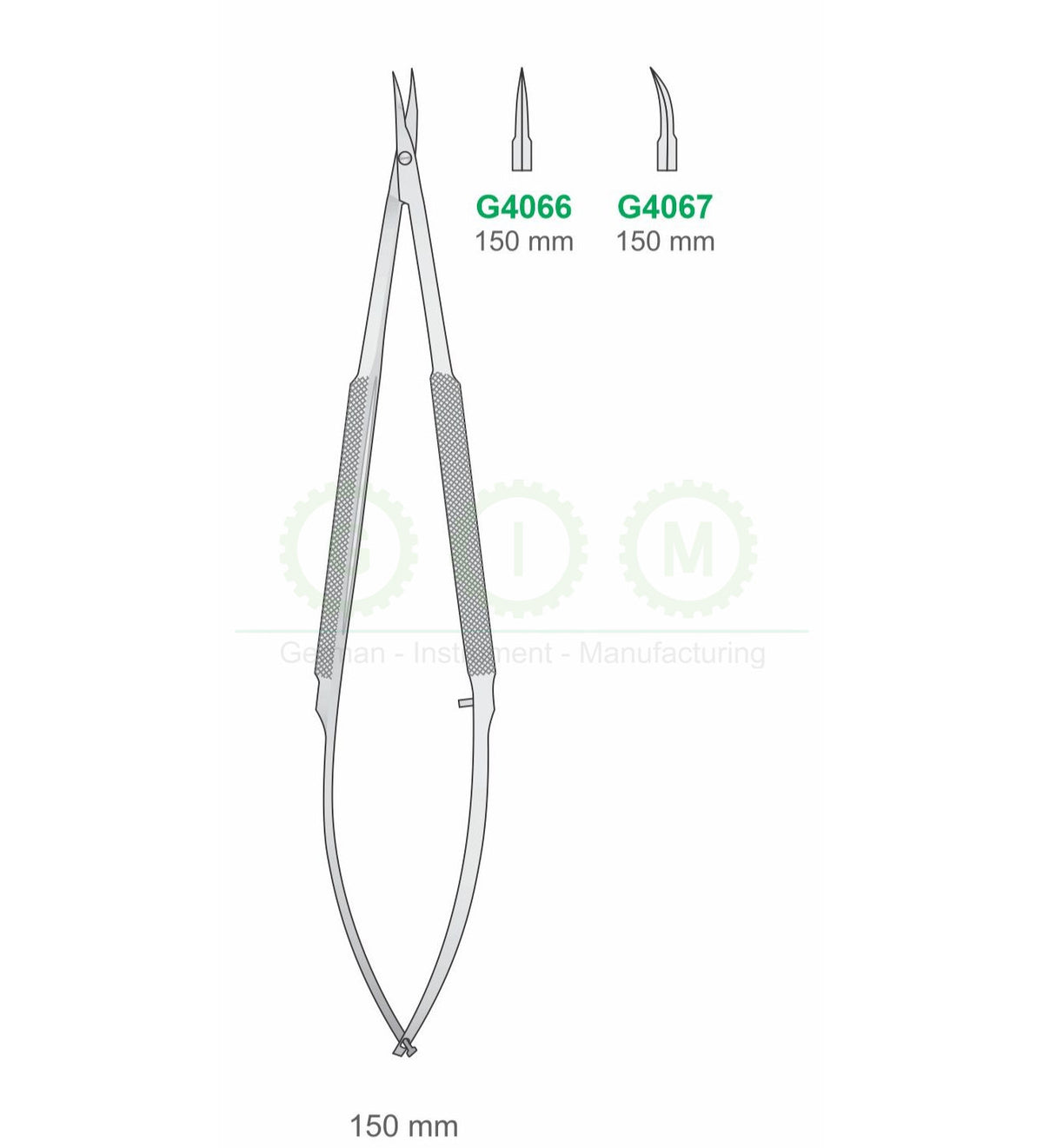 Micro Spring Scissors 150mm Straight and Curved - G4066 / G4067