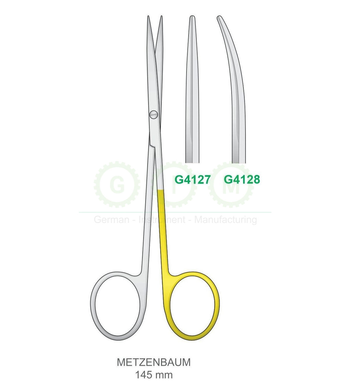 Metzenbaum Surgical Scissors 145mm Tungsten Carbide Straight and Curved - G4127 / G4128