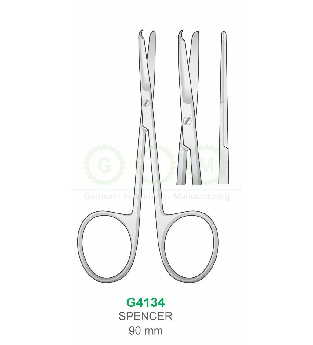 Spencer Suture Scissors 90mm Stitch Removing Scissors - G4134