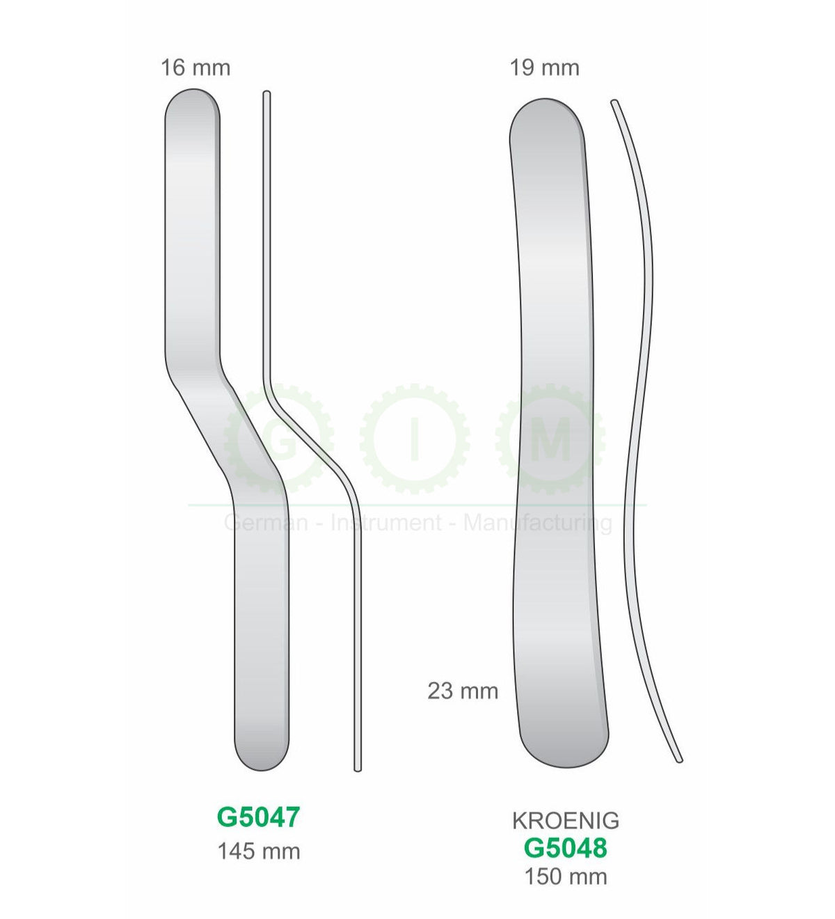 Specialized Surgical Retractors, 145–150mm