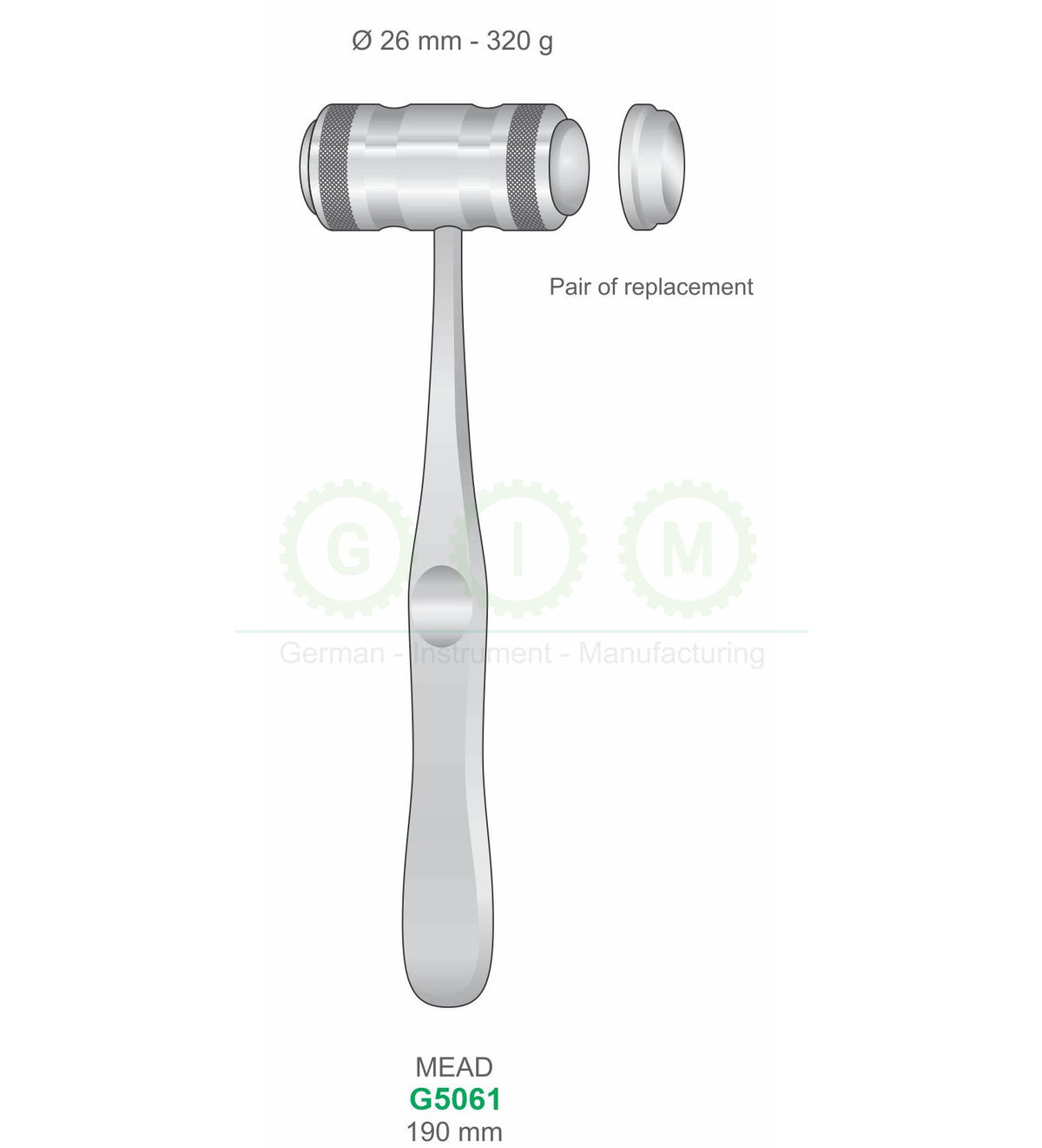 Mead Surgical Mallet, 190mm