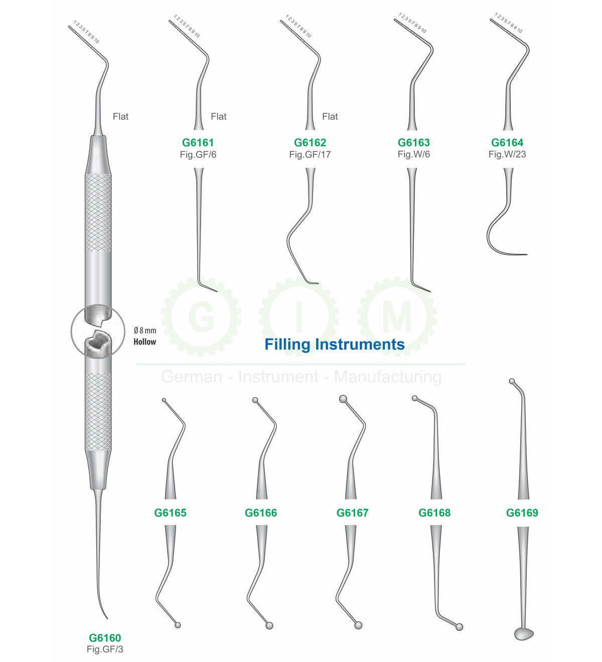 Double-Ended Dental Explorers and Filling Instruments