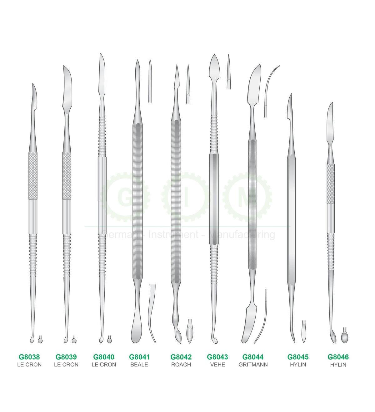 Dental Laboratory Sculpting Instruments, Assorted Patterns