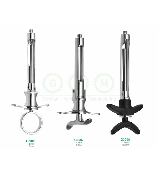 Dental Aspirating Syringes 1.8mm 2.2mm With Ring and Self-Aspirating Handles - G3006 / G3007 / G3008