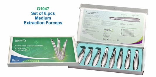 Set of 8 Medium Extraction Forceps G1047 | Dental Surgical Instruments Set Pakistan