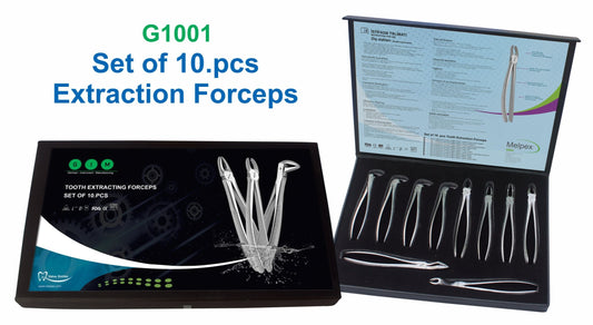 Set of 10 Dental Extraction Forceps G1001 | Complete Surgical Tooth Extraction Instruments Set Pakistan