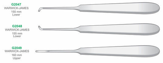 Warwick-James Elevators G2047-G2049 155mm & 160mm Handle | Dental Surgical Instruments Pakistan