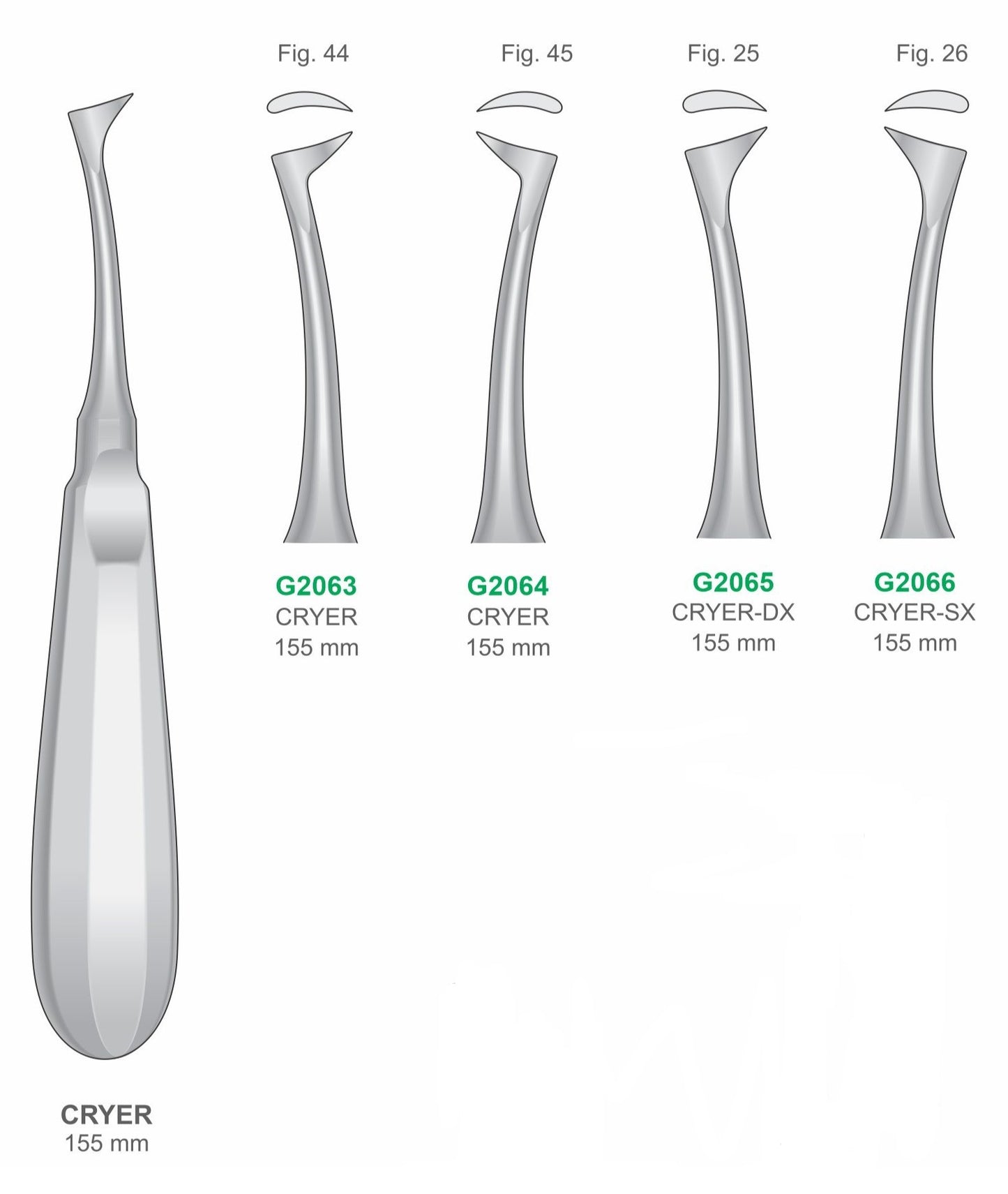 Cryer Elevators Set & Individual Instruments | Dental Surgical Instruments