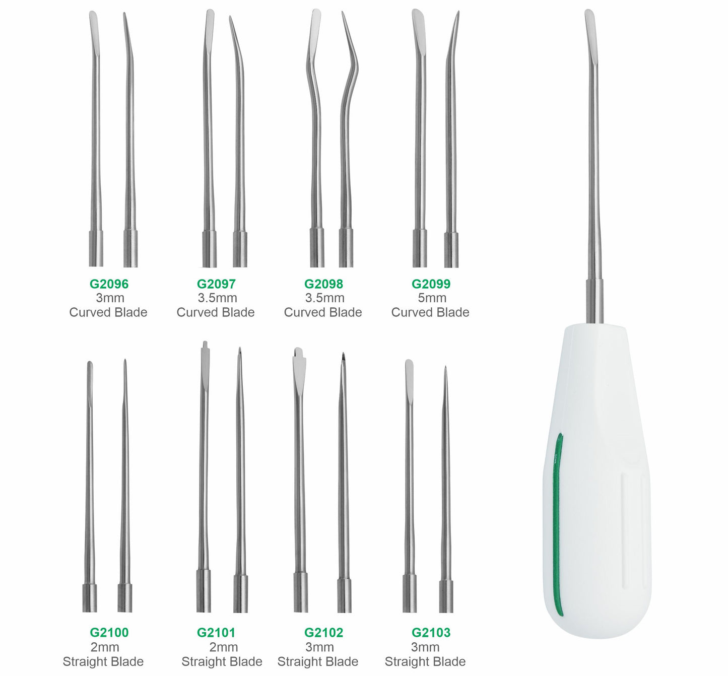 Premium Luxator Elevator Dental Surgical Extraction Instrument Set Stainless Steel