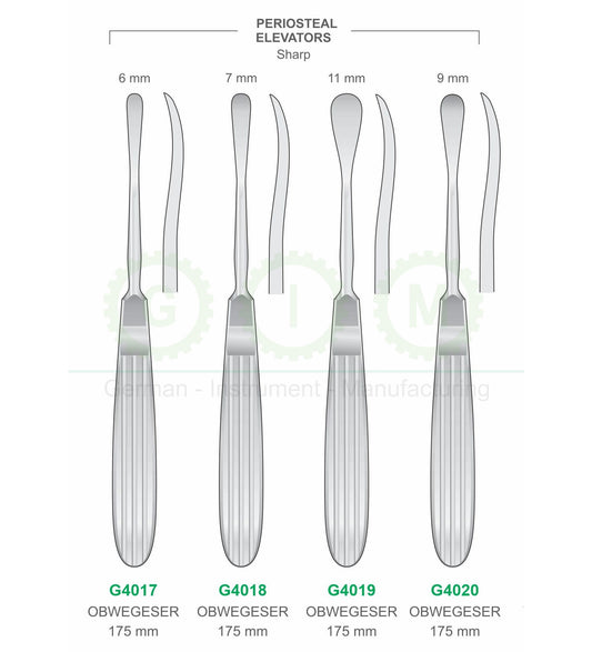 Obwegeser Sharp Periosteal Elevators