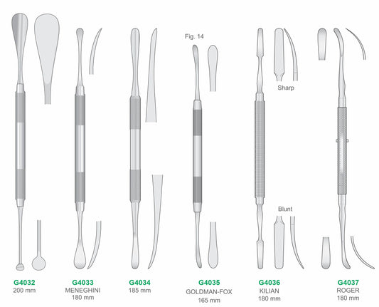Dental Periosteal Elevators and Raspatories Set
