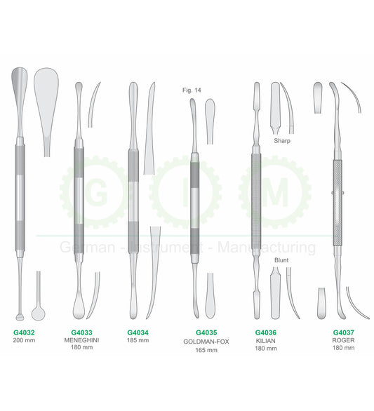 Dental Periosteal Elevators and Raspatories Set