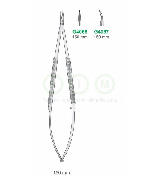 Micro Spring Scissors 150mm Straight and Curved - G4066 / G4067