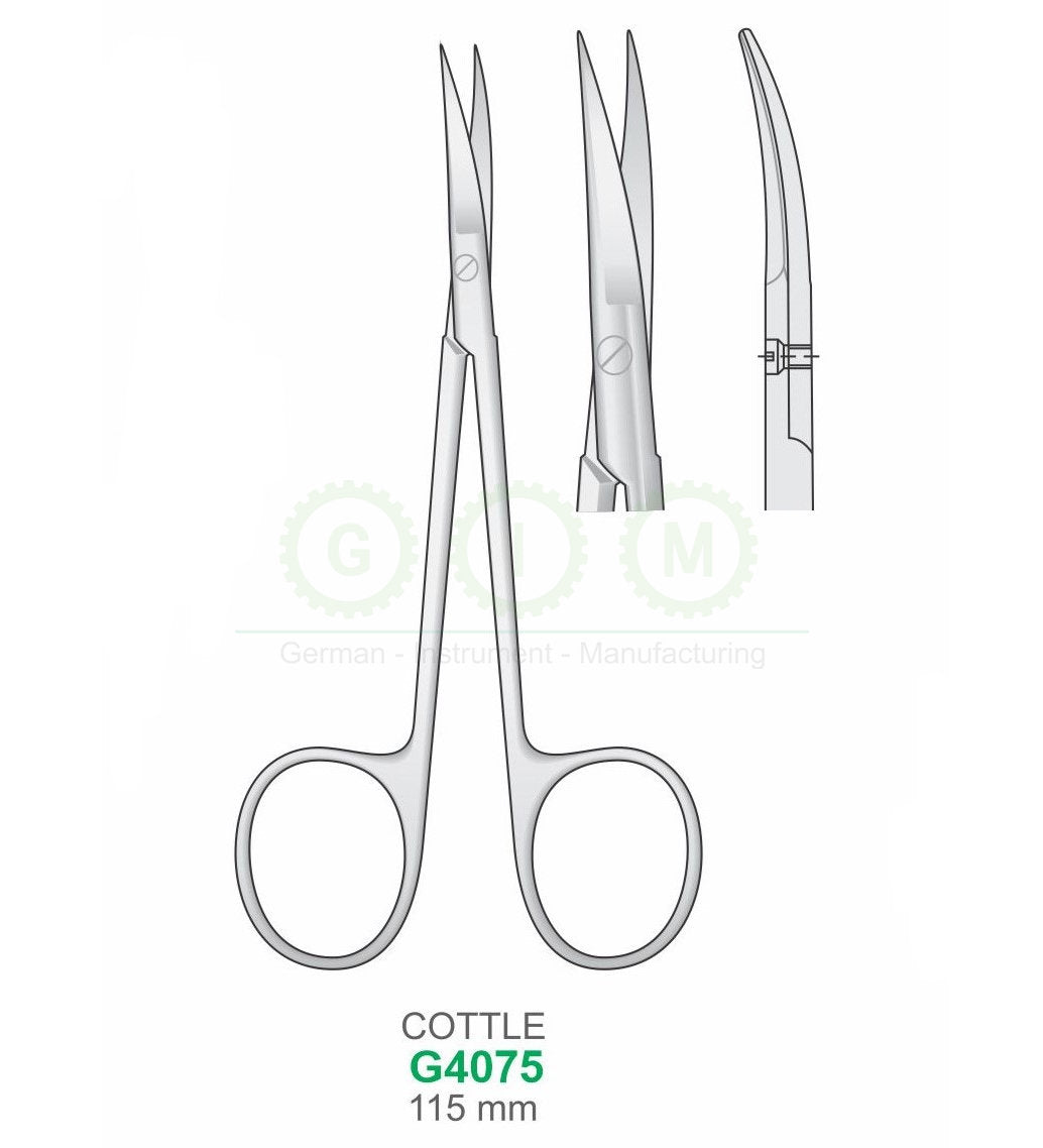 Cottle Nasal Scissors 115mm Curved - G4075