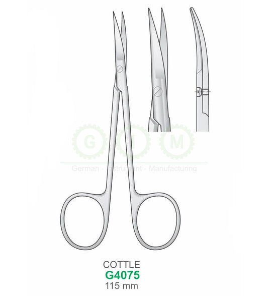 Cottle Nasal Scissors 115mm Curved - G4075