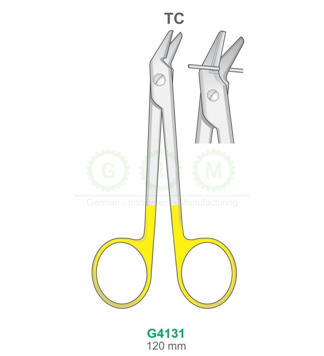 Wire Cutting Surgical Scissors 120mm Tungsten Carbide - G4131