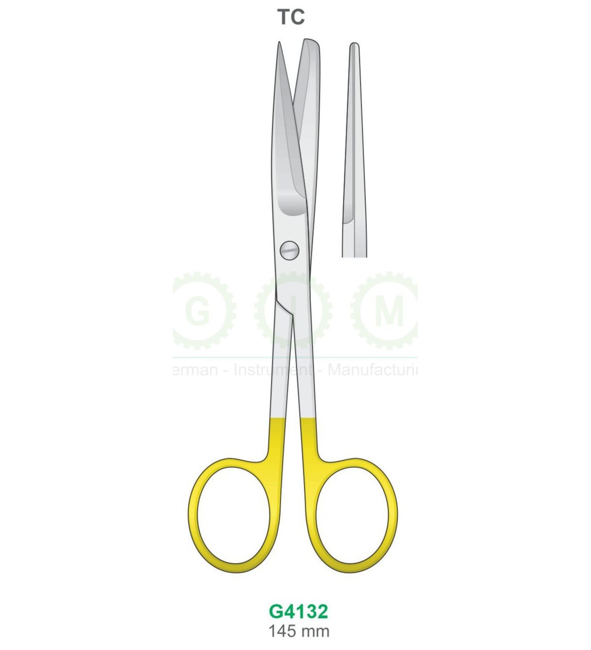 Surgical Operating Scissors 145mm Tungsten Carbide Straight - G4132