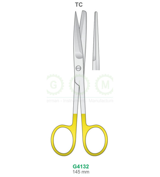 Surgical Operating Scissors 145mm Tungsten Carbide Straight - G4132