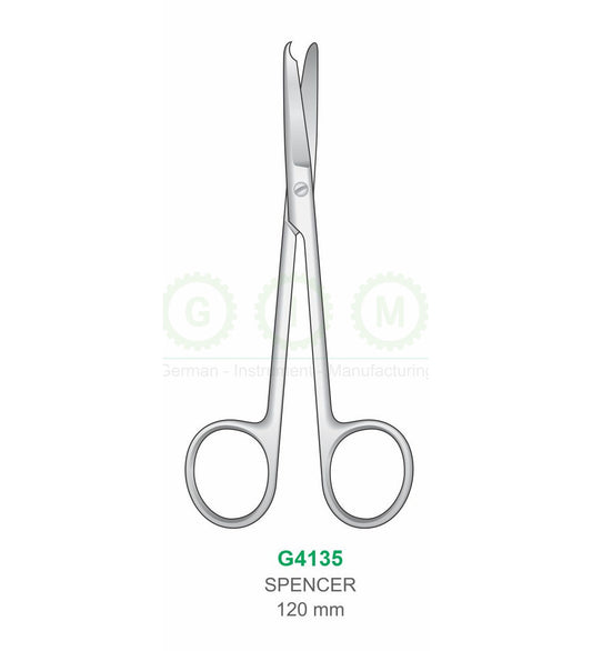 Spencer Suture Scissors 120mm Stitch Removing Scissors - G4135