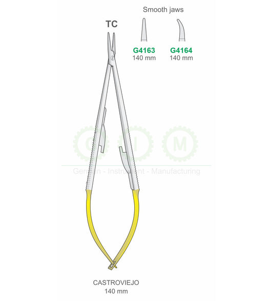 Castroviejo TC Needle Holders with Smooth Jaws