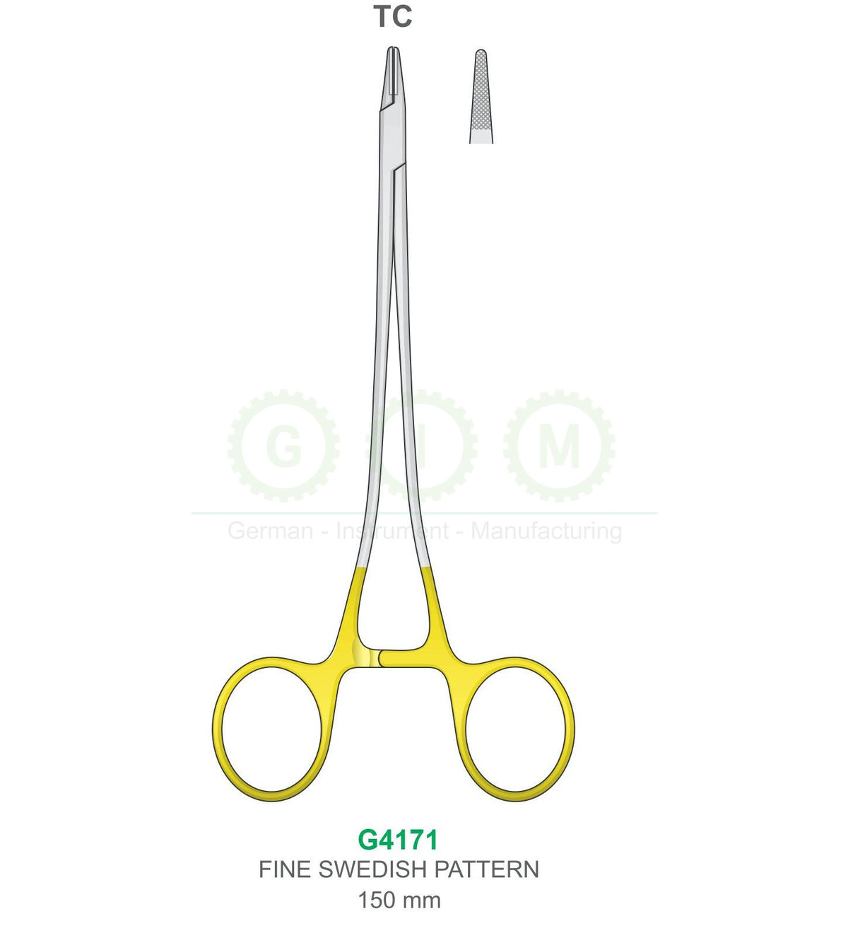 Fine Swedish Pattern TC Needle Holder