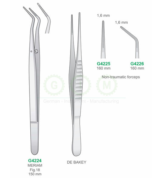 Meriam & DeBakey Cotton and Dressing Pliers