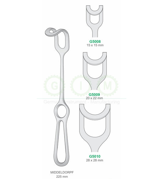 Middle Dropf Retractors, 225mm