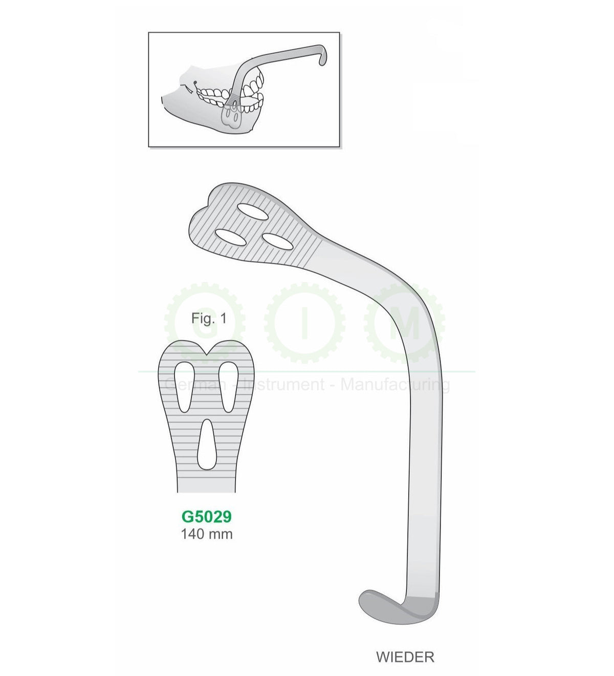 Wieder Retractor, 140mm