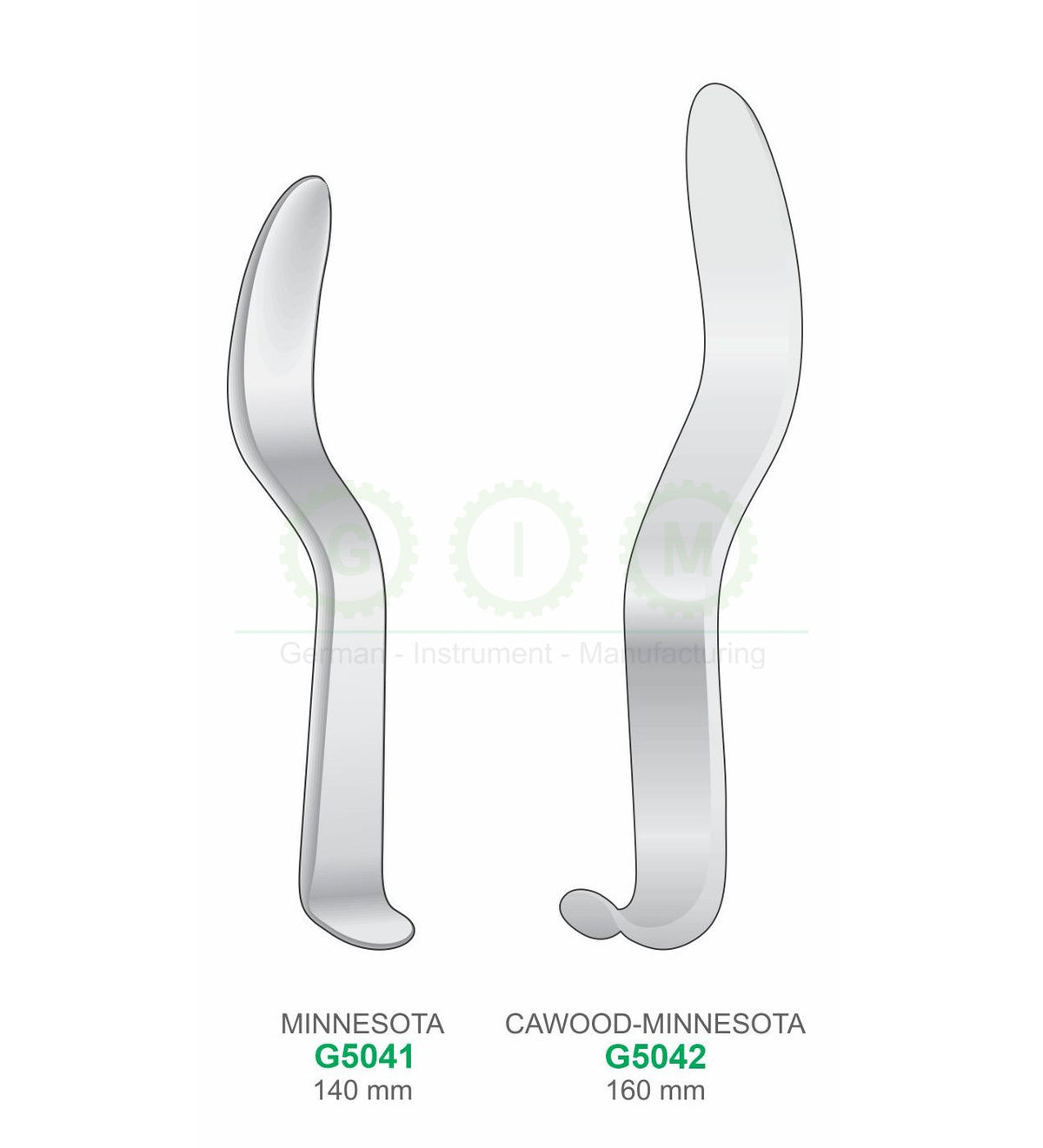 Minnesota and Cawood Retractors, 140–160mm