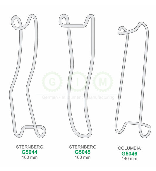 Sternberg and Columbia Retractors, 140–160mm