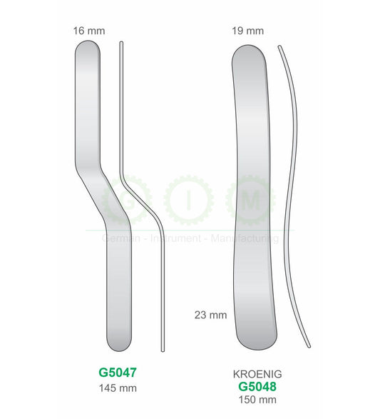 Specialized Surgical Retractors, 145–150mm