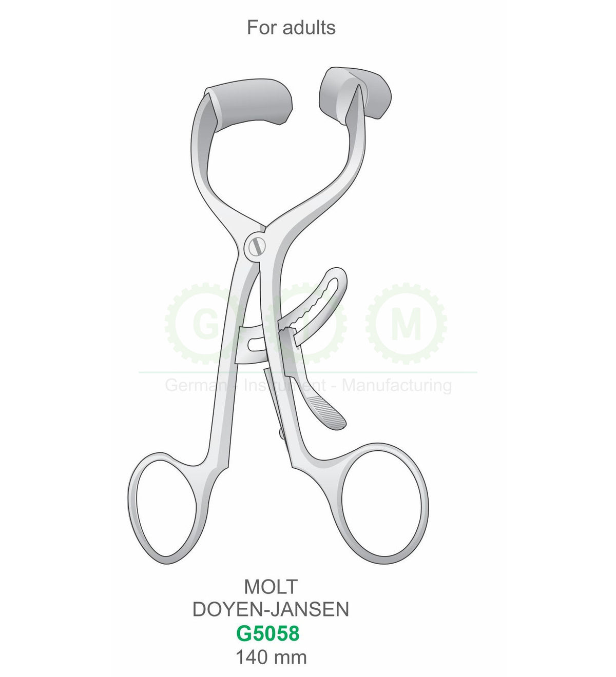 Molt-Dayen Adult Mouth Retractor, 140mm