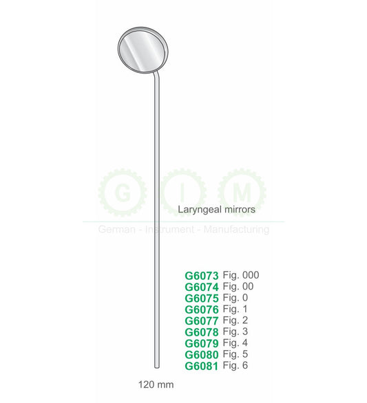 Laryngeal Mirrors, 120mm