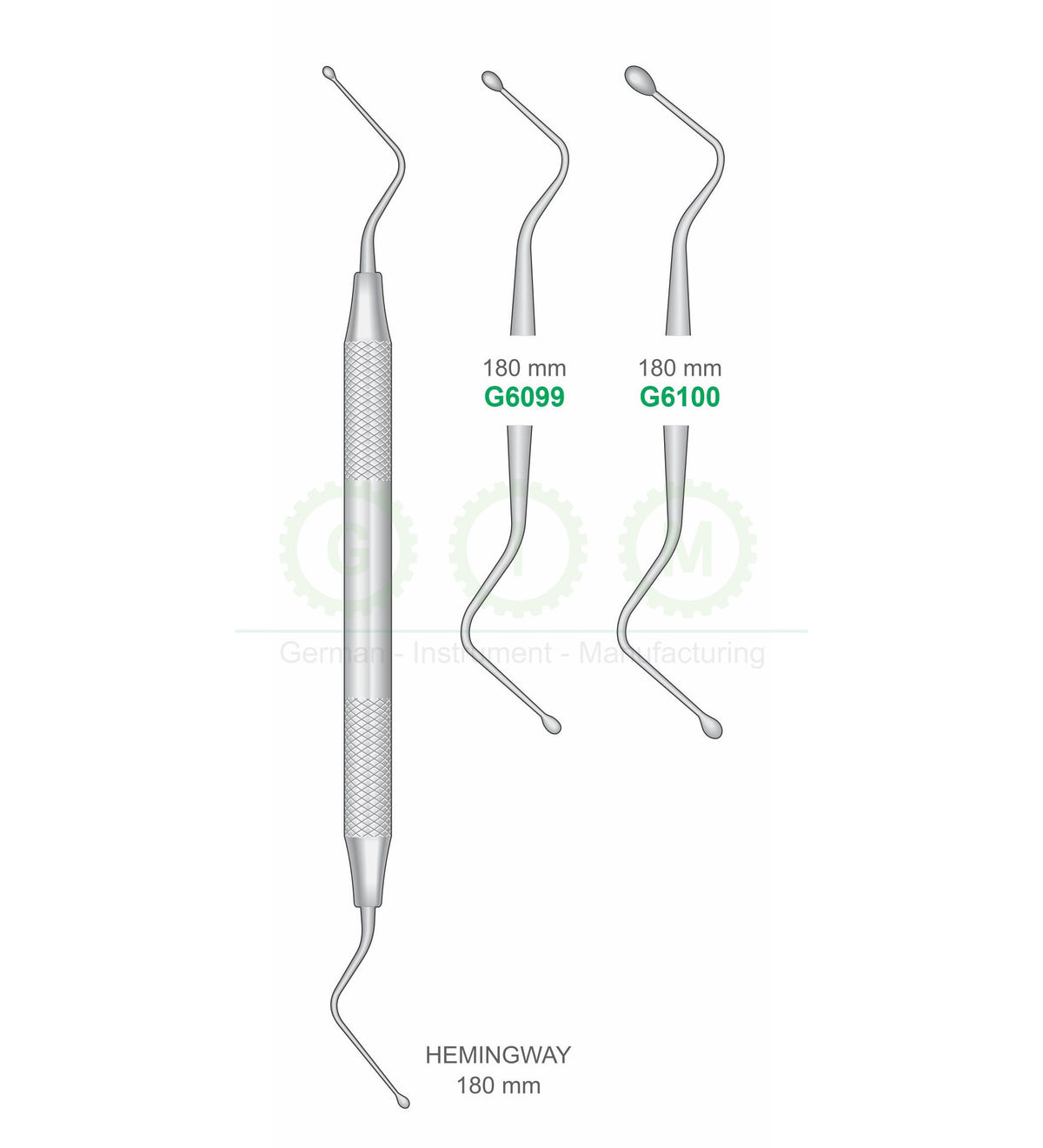 Hemingway Curettes, 180mm