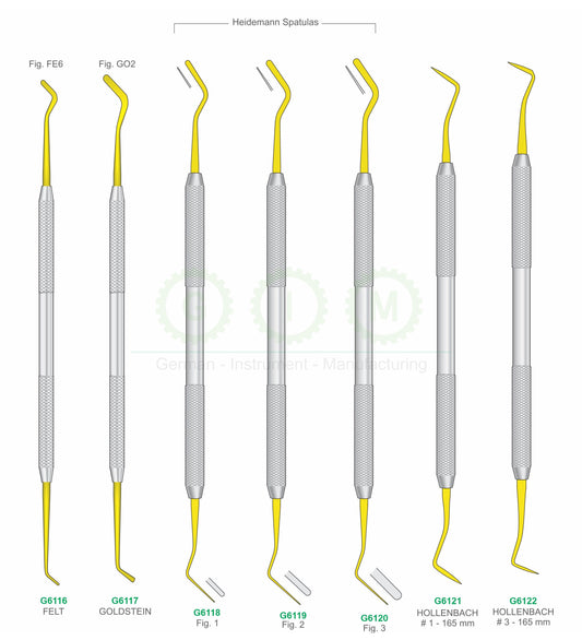 Dental Filling Instruments, Assorted Patterns