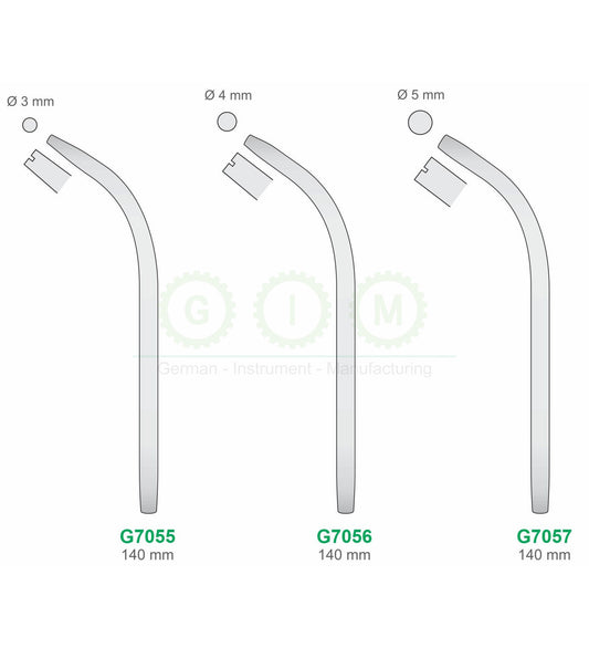 Dental Suction Tubes, 3–5mm, 140mm