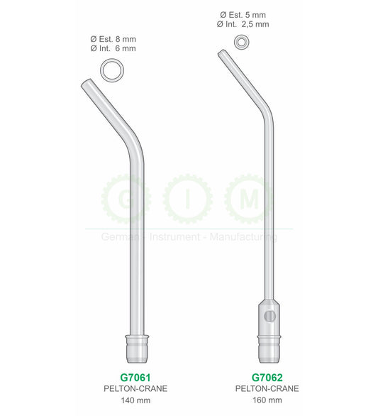 Pelton-Crane Suction Tubes, 140–160mm