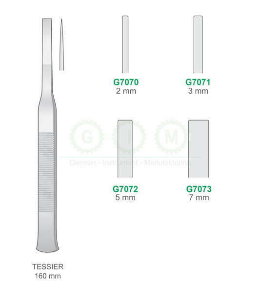 Tessier Osteotomes, 160mm