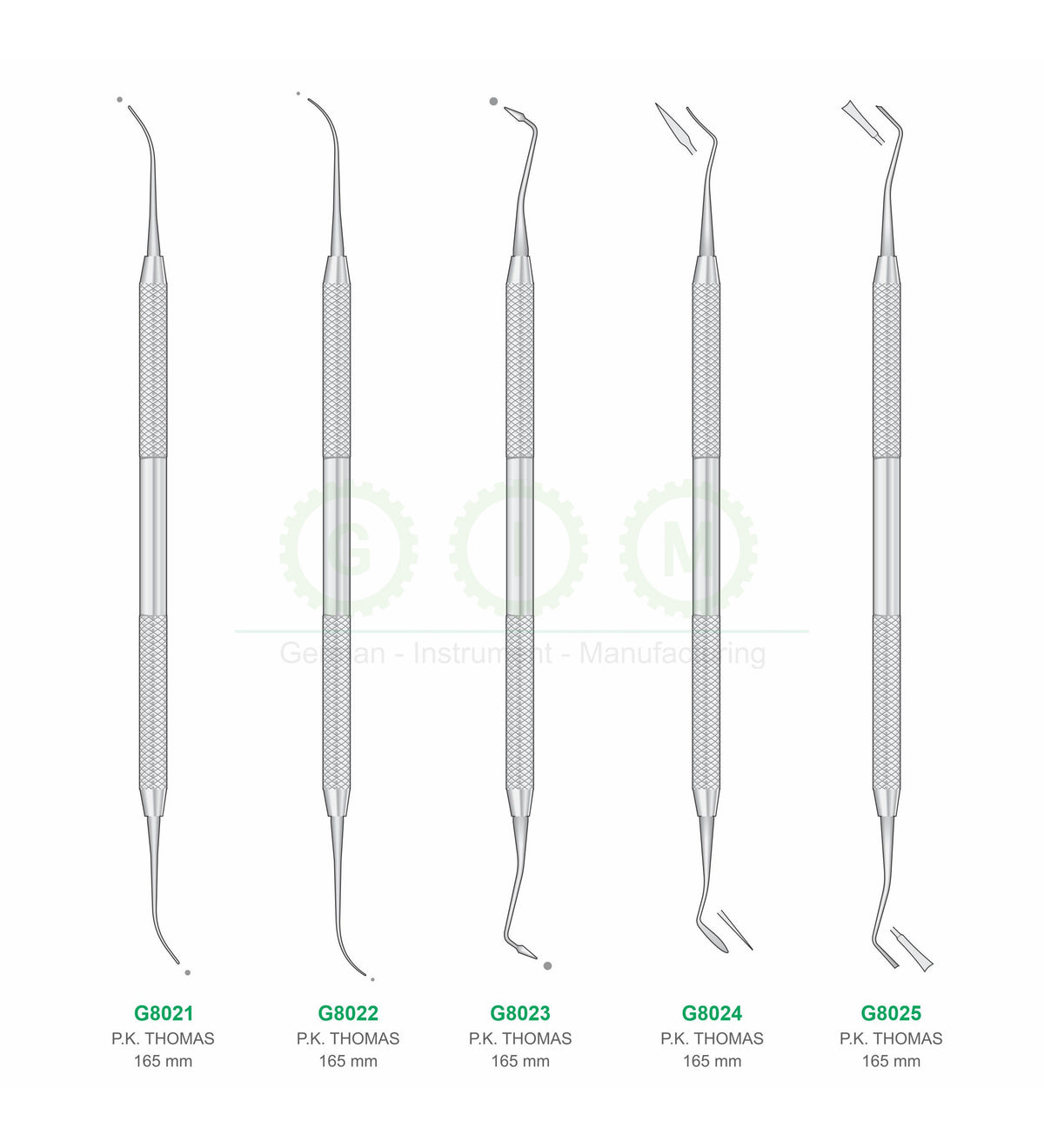 P.K. Thomas Dental Laboratory Instruments, 165mm