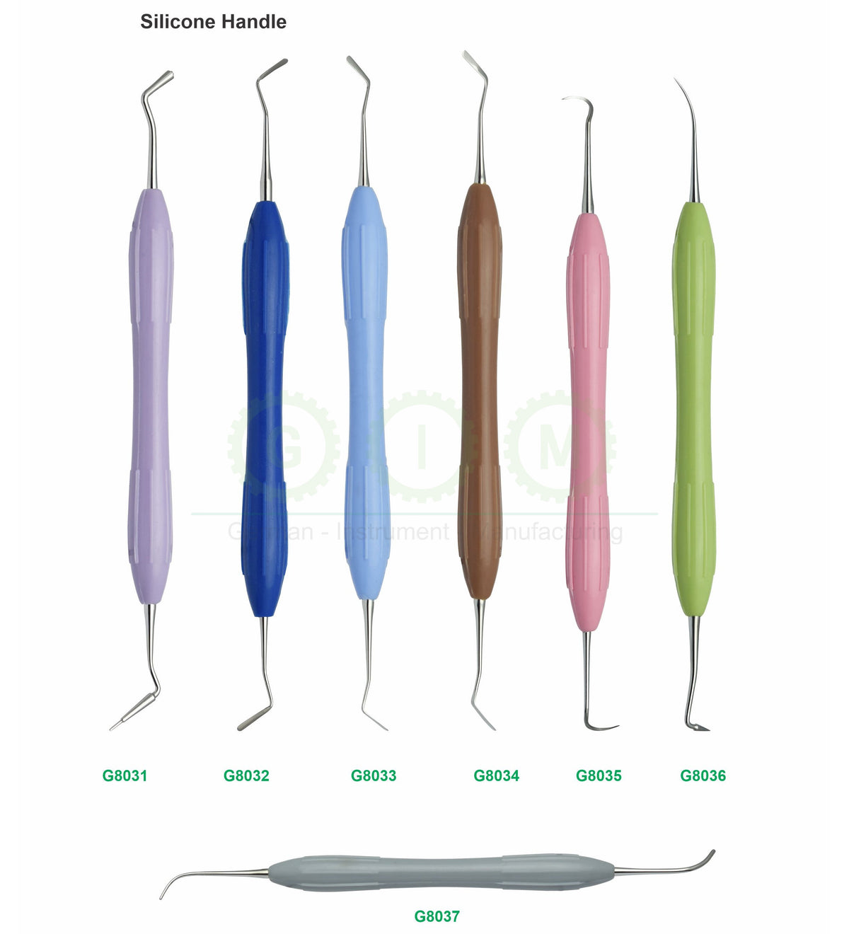 Silicone-Handle Dental Composite Filling Instruments