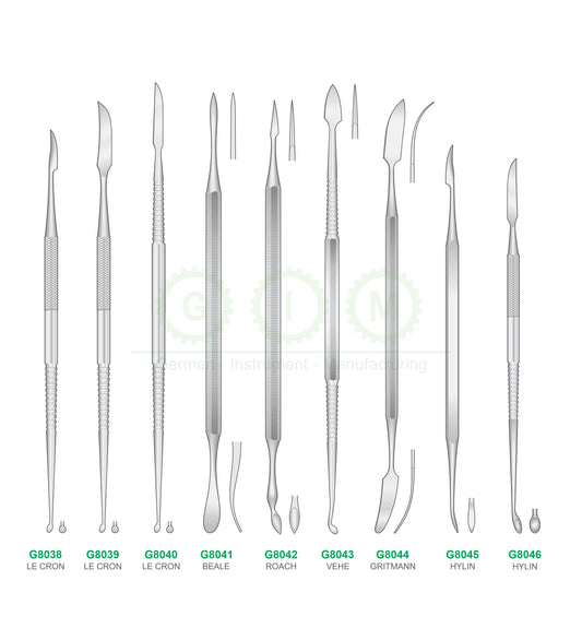 Dental Laboratory Sculpting Instruments, Assorted Patterns